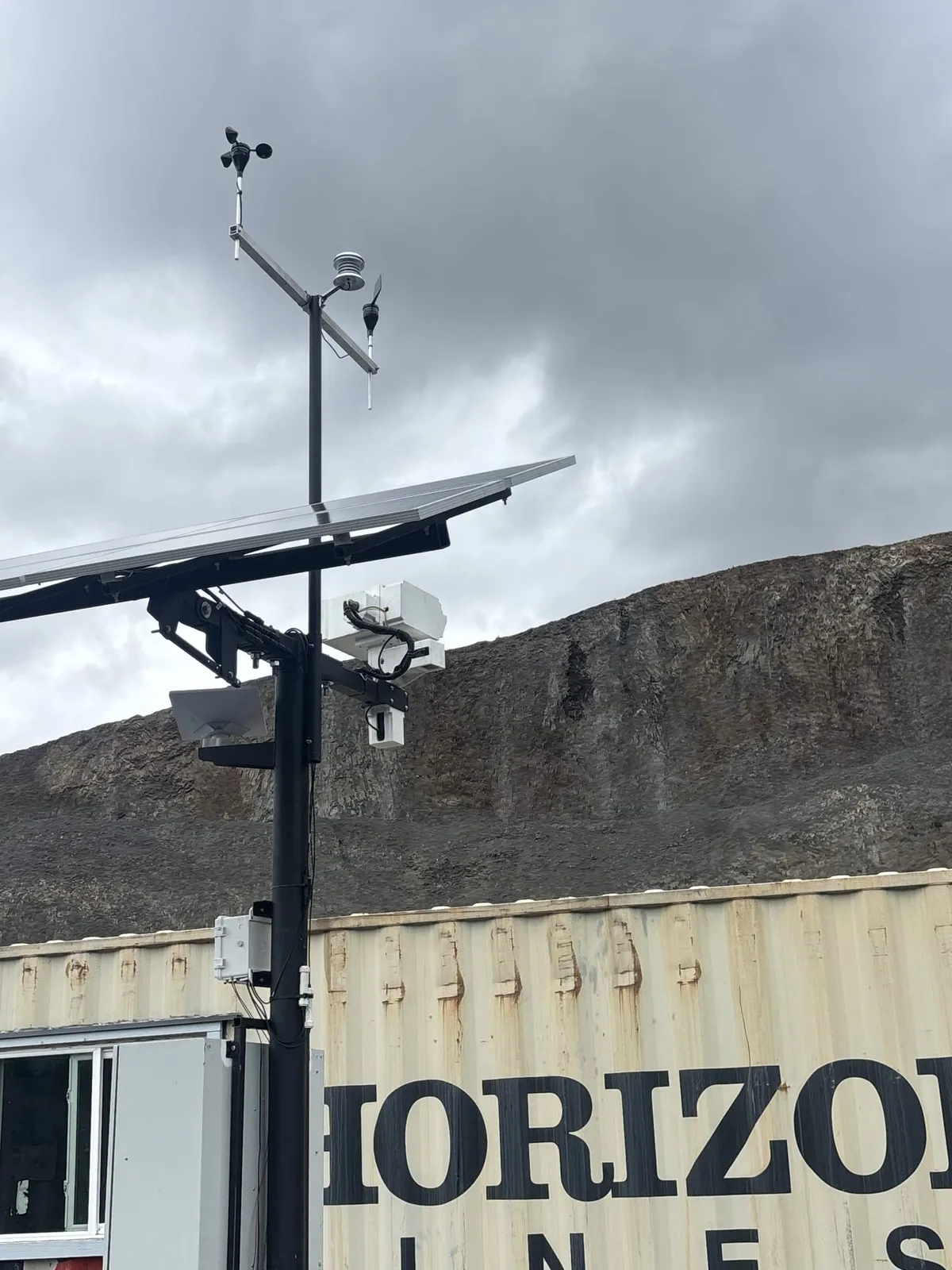 TerrainSentry monitoring tower installed on site